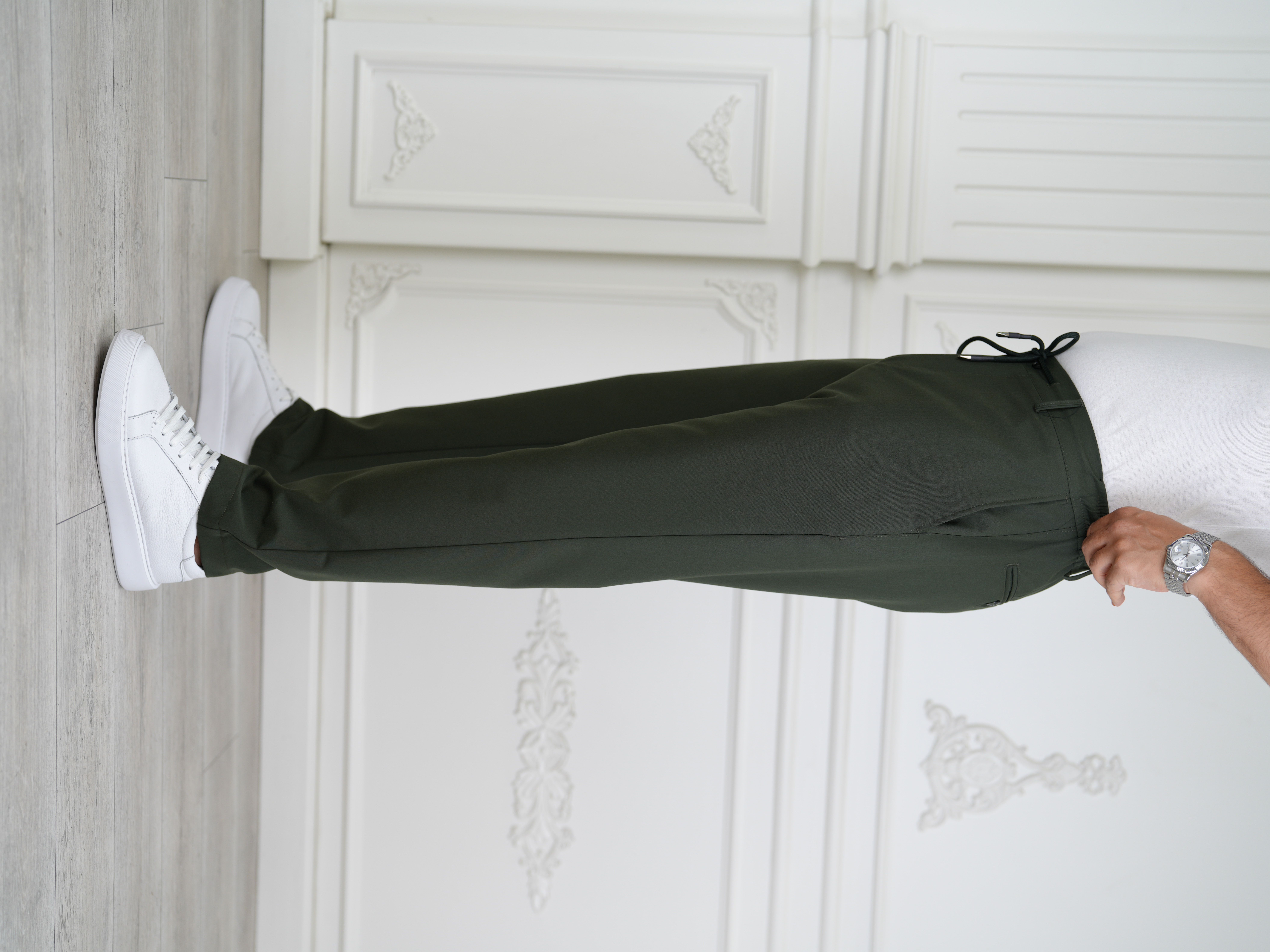 YÜKSEK BEL İTALYAN STİL JOGGER PANTOLON - Haki