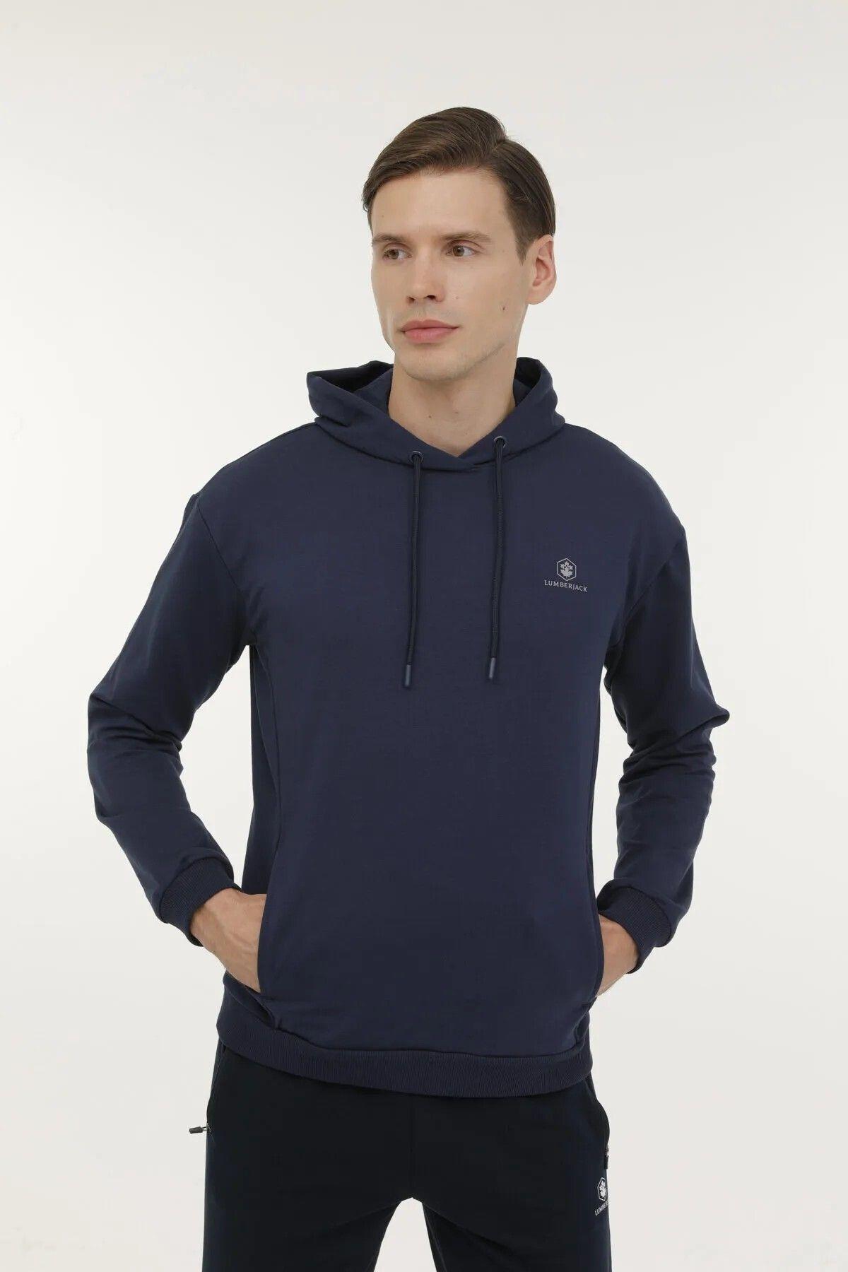 Lumberjack 3w M-SN73 Basic Hoodie 3PR Kapşonlu Sweatshirt