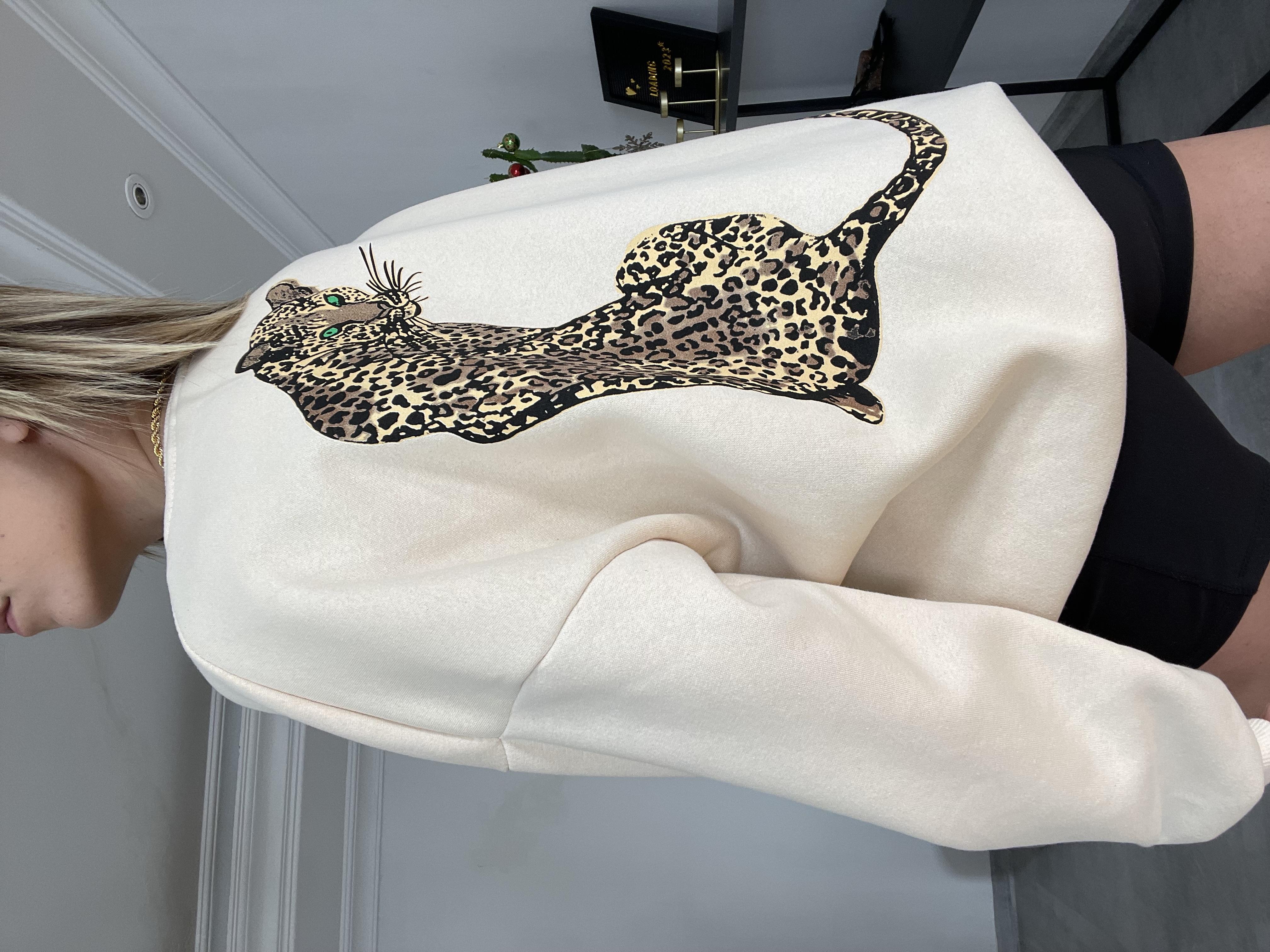 Kaplan Nakışlı Şardonlu Sweat