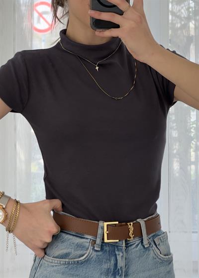 Buzzy Antrasit Bebe Kol Basic Yaka Tshirt