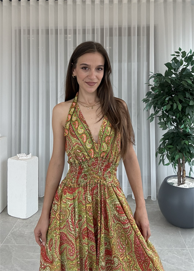 Calista Etnik Desen İpek Şalvar  tulum