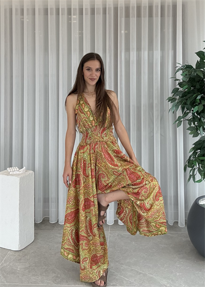 Calista Etnik Desen İpek Şalvar  tulum