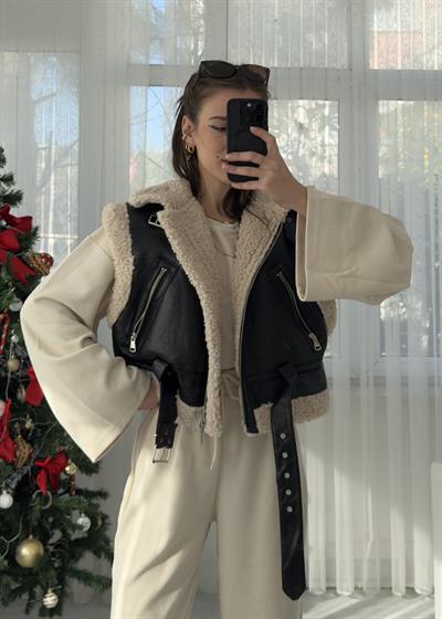 Dina Premium İçi Kürklü Yelek 