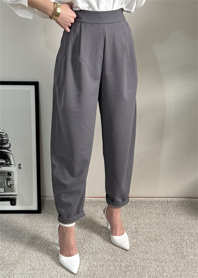 Harlem Gri Scuba Krep Harem Pantolon 