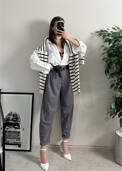 Harlem Gri Scuba Krep Harem Pantolon 