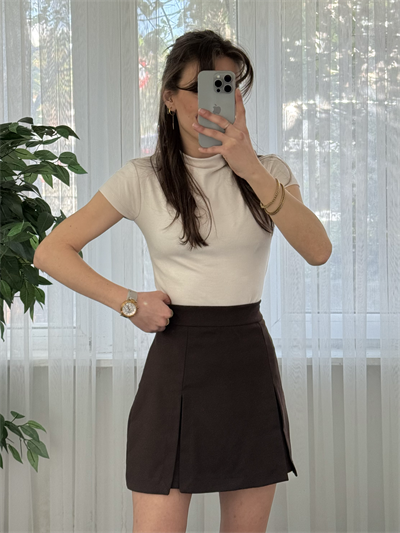 Karmen Kahverengi Şort Etek 