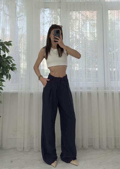 Lisy Lacivert Tensel Pantolon