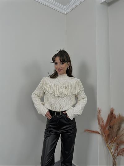 Orjinal Model Saçaklı Kazak 