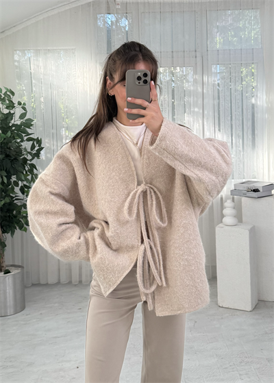 Oslo  İp Bağlamalı Astarlı Ceket 