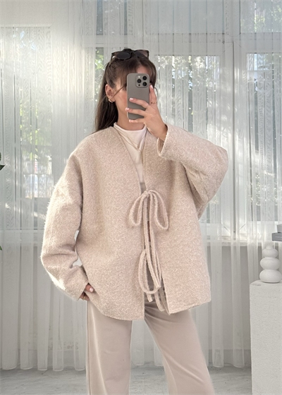 Oslo  İp Bağlamalı Astarlı Ceket 