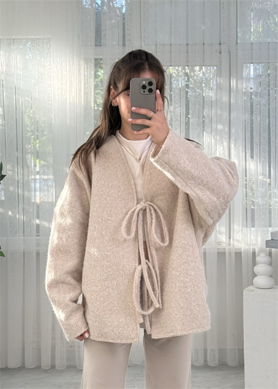 Oslo  İp Bağlamalı Astarlı Ceket 