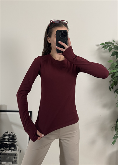 Oysh Model Parmak Geçmeli Bordo Body