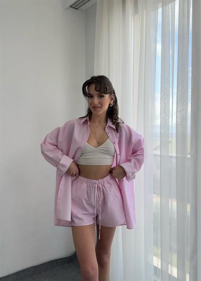 Pembe Çizgili Alt Üst Takım 