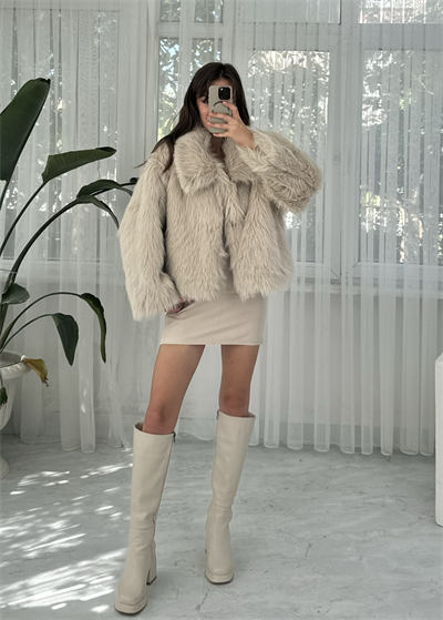 Poli Premiım Suni Ekru Kürk