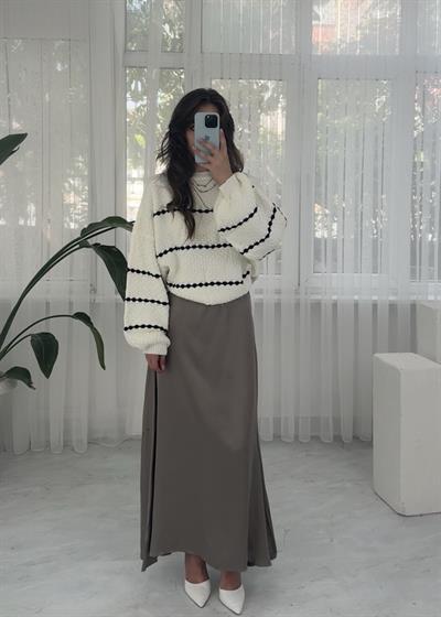 Rina Vizon Maxi Saten Etek 