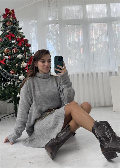 Rosalin Gri Triko Takım