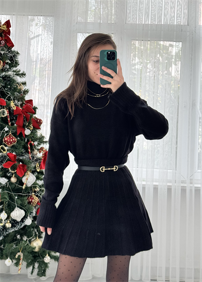 Rosalin Siyah Triko Takım