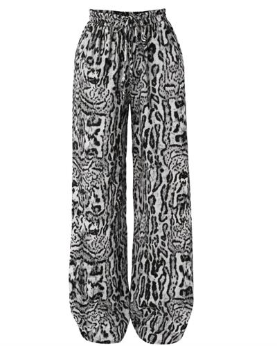 Roxy Desenli Bol Paça Saten Pantolon