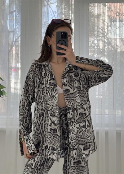 Roxy Desenli Saten Gömlek 