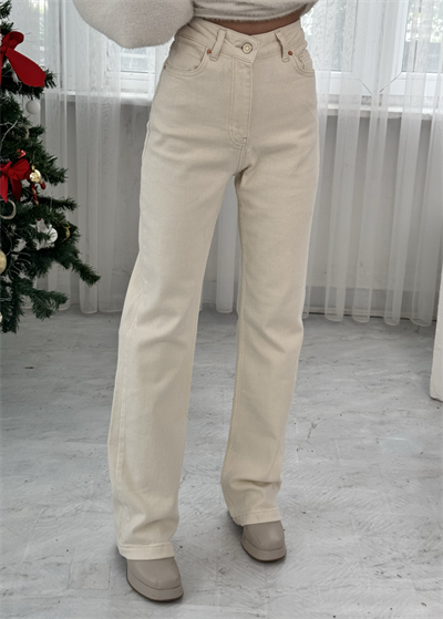 Stitched Wide Leg Relax Jeans 