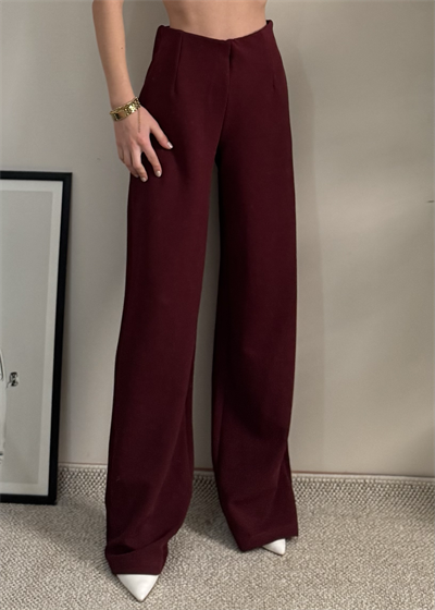 Werenika Bordo Krep  Pantolon