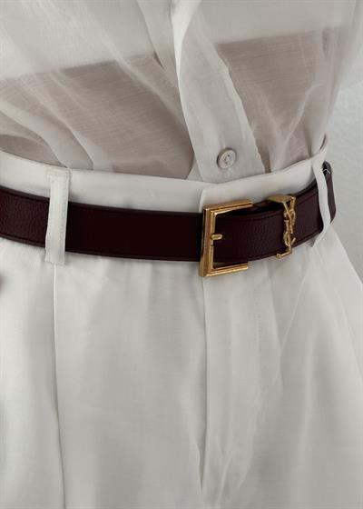 Ysl Bordo Gold Toka Kemer
