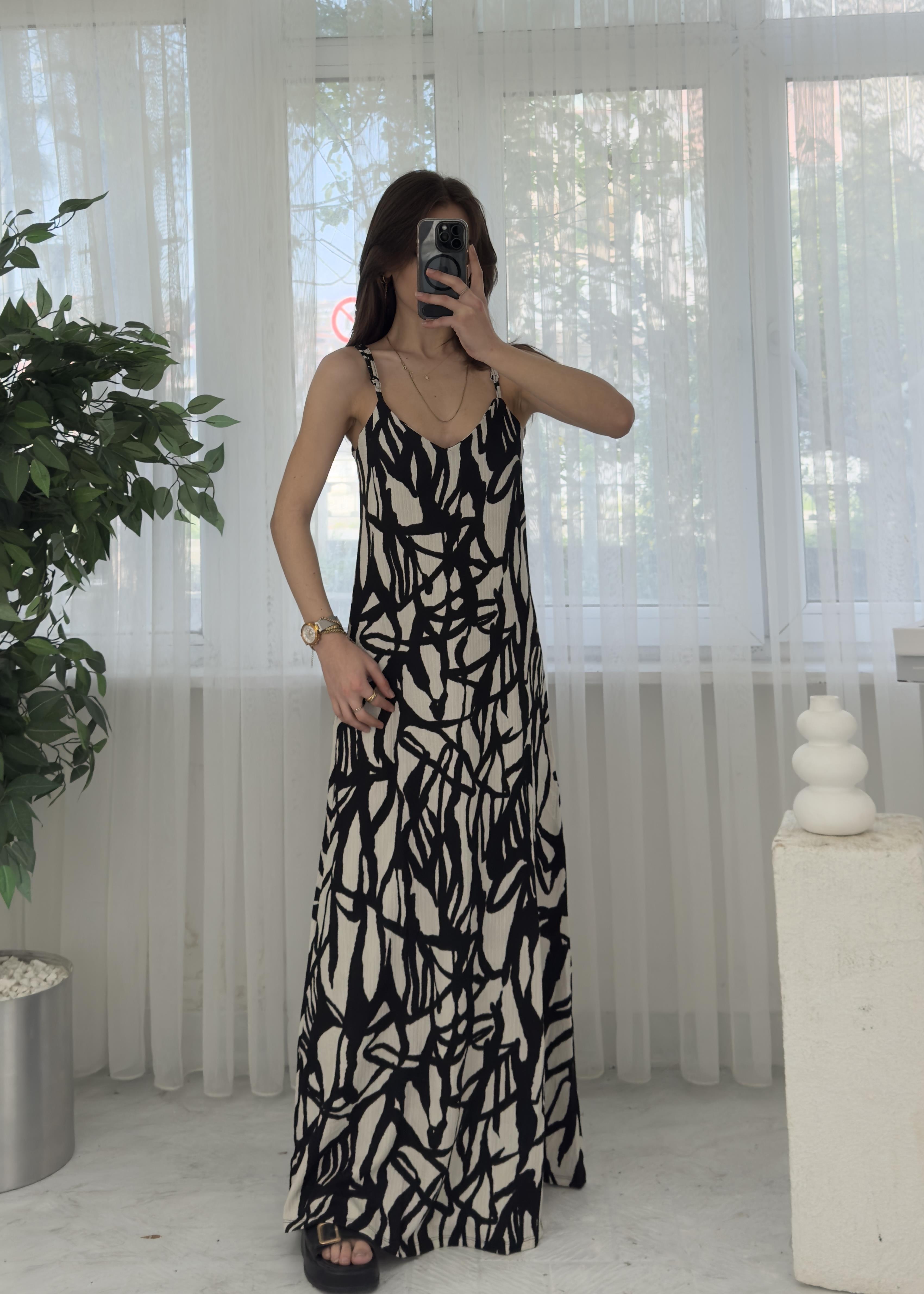 Pixi Krinkıl Desenli Elbise