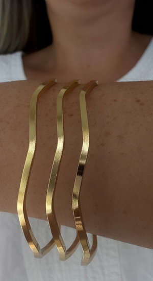 Çelik Ajda Modeli ZDalgalı 3lu Bilezik