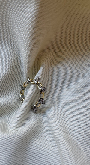 Çift Renkli Çivili Earcuff (Kıkırdak Küpesi)