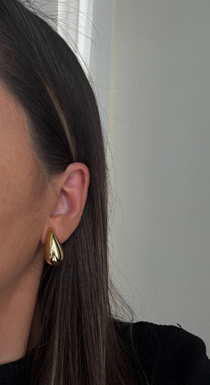 Damla Modeli Gold Renk Küçük Boy Küpe
