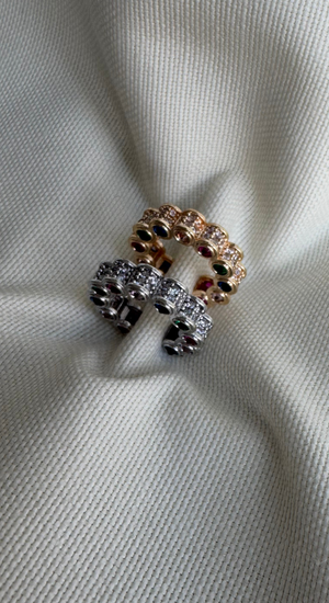 Özel Seri Renkli Taşlı Earcuff (Kıkırdak Küpesi)