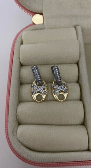 TFF Taşlı Sallantılı Küpe