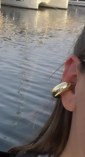 Bottega Modeli Gold Renk Earcuff (Kıkırdak Küpesi)