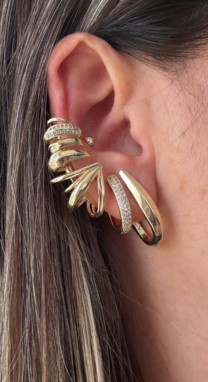 Bym Modeli Gold Renkli Küpe Earcuff