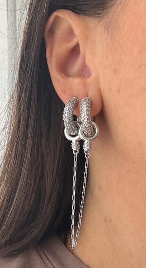 Bym Modeli Küpe Gümüş Renk