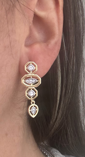 Melis G. Modeli Taşlı Küpe