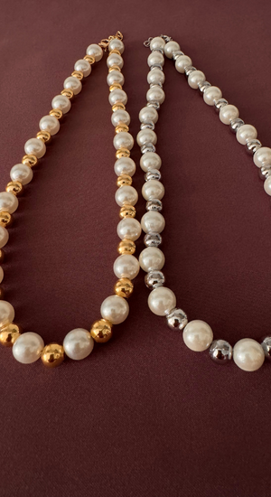 Özel Seri İncili Topçuk Kolye