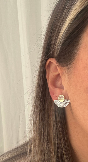 Özel Seri Melis G. Modeli Çift Renkli Küpe