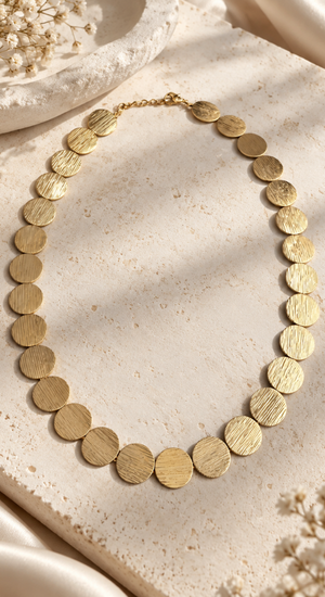 Özel Seri Plaka Gold Renk Kolye