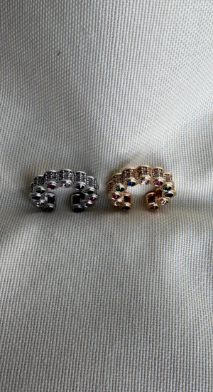 Özel Seri Renkli Taşlı Earcuff (Kıkırdak Küpesi)