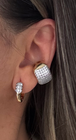Özel Seri Taşlı Kalın Halka Earcuff (Kıkırdak Küpesi)