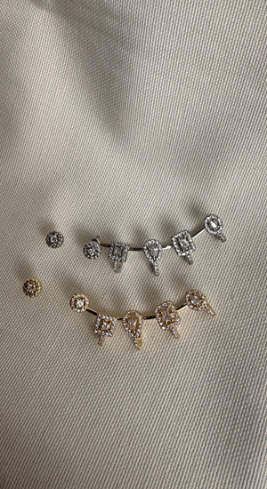 Özel Seri Taşlı Marka Küpe Earcuff