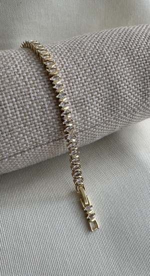 Sıralı Elips  Taşlı Bileklik