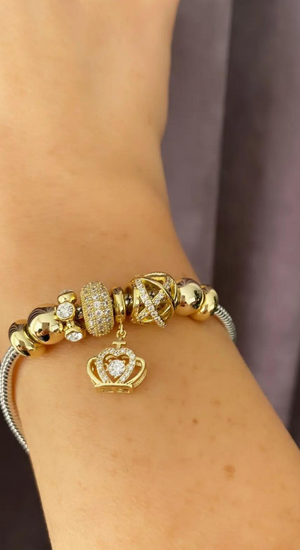 Taşlı Charm Pandora Modeli Bileklik