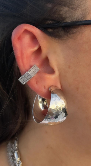 Taşlı Köşeli Earcuff (Kıkırdak Küpesi)