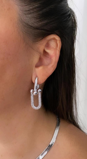 Tiffany Modeli Taşlı Küpe