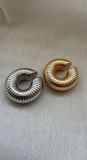 Tırtıklı Kalın Plaka Earcuff (Kıkırdak Küpesi)