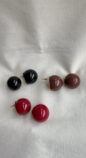 Vintage Renkli Top Küpe