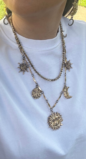 Vintage ZR Kolye Bakır Renk