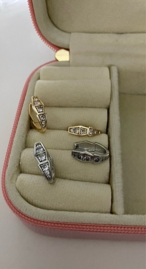 Zirkon Taşlı Yılan Küpe